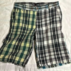 Etnies Men's Multi panel Plaid Shorts Golf Skateboard Hiking Comfort Size 34